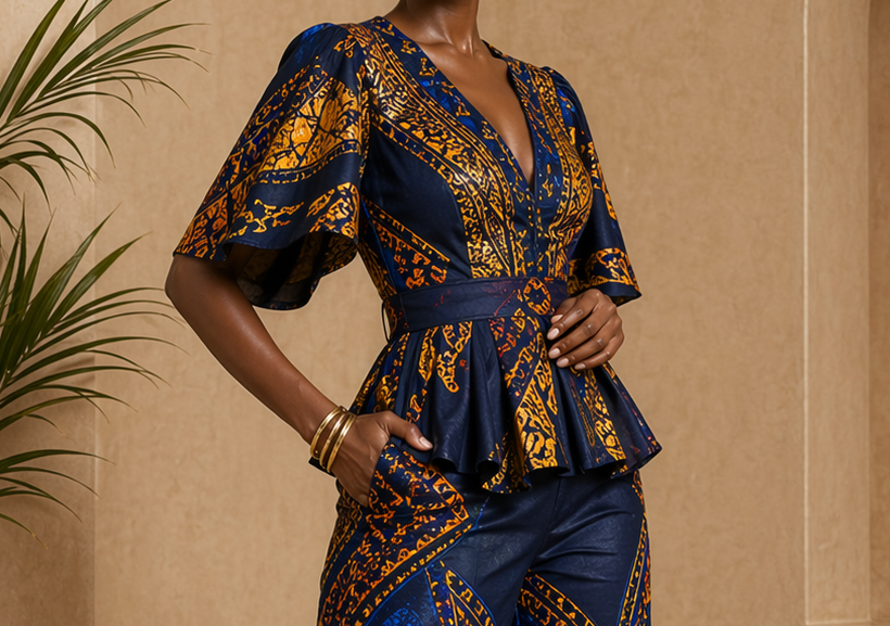Close editorial view of the Ayo Jumpsuit