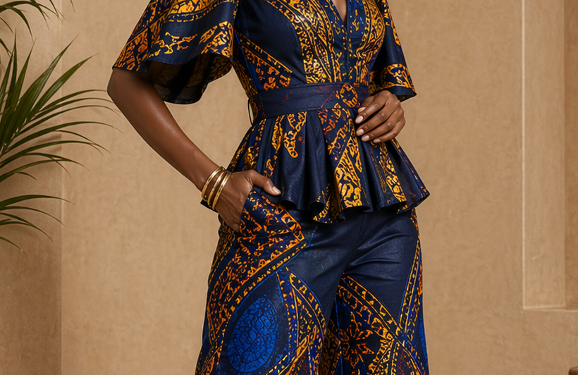 Detail editorial view of the Ayo Jumpsuit