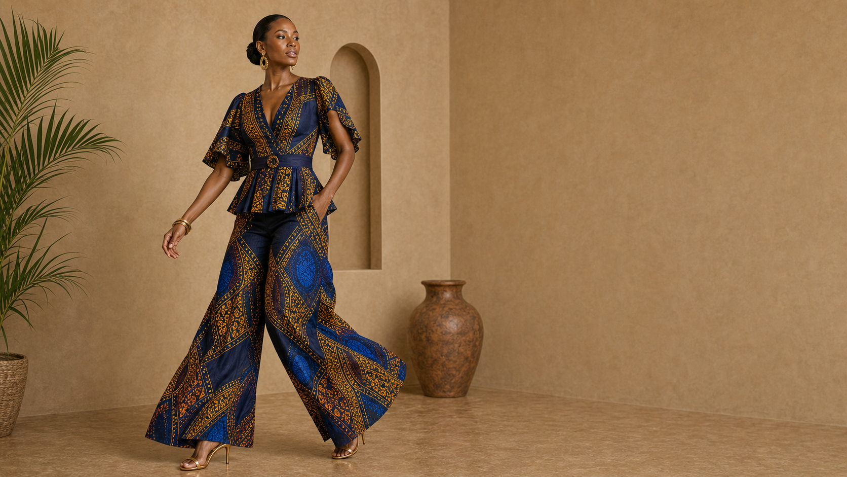 Editorial movement view of the Ayo Jumpsuit