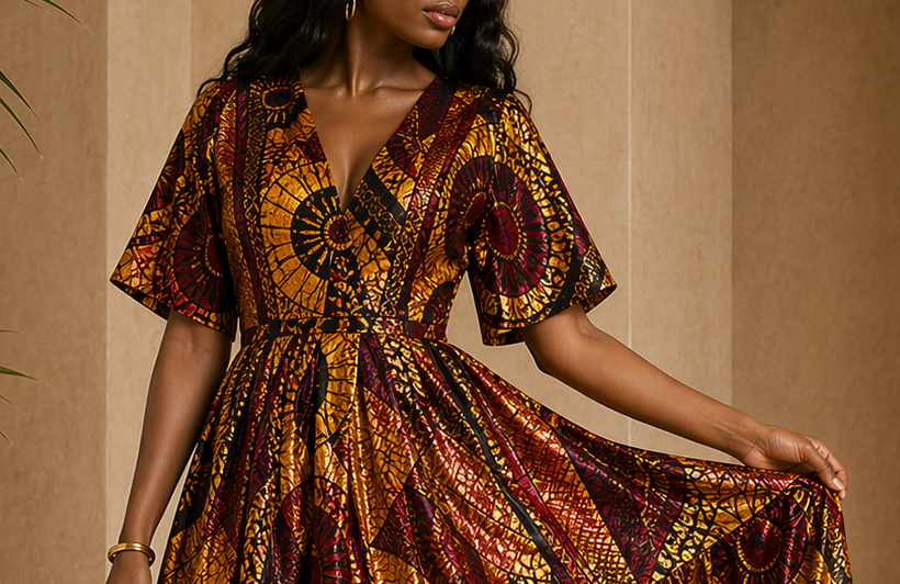 Detail editorial view of the Esi Tiered Maxi Dress