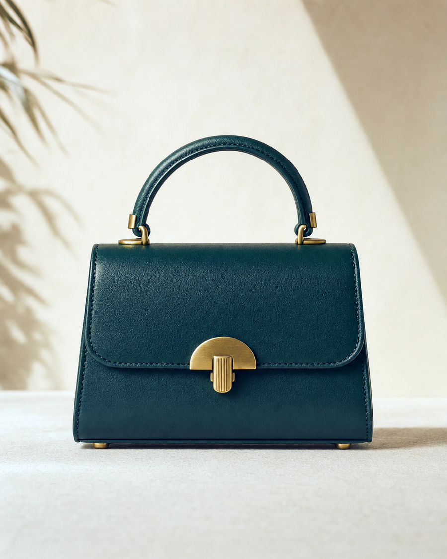 Editorial movement view of the Ema Mini Top-Handle Bag